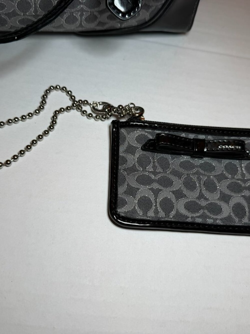 Coach Poppy Signature Metallic East West Satchel - NWT (Please Read Description) - Picture 2 of 14